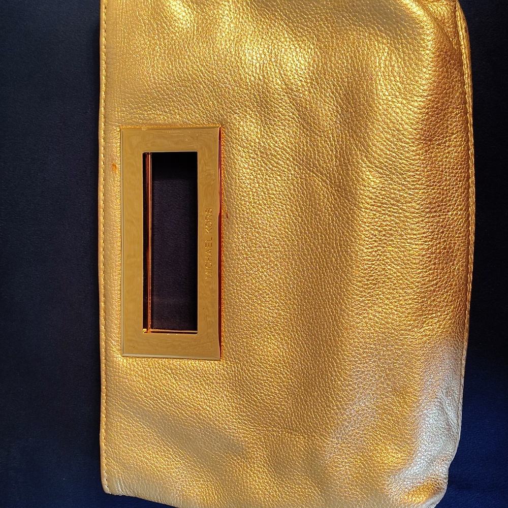 Gold Metallic Clutch Bag